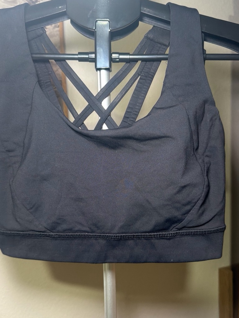 Lululemon Strappy Black Sports Bralette with Cross-Back Detail